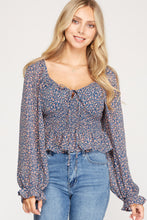 Load image into Gallery viewer, Floral Smocked Blouse
