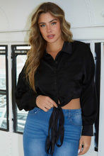 Load image into Gallery viewer, Sunny Satin Crop Shirt
