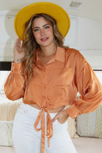 Load image into Gallery viewer, Sunny Satin Crop Shirt
