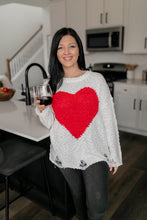 Load image into Gallery viewer, Heart to Heart Distressed Sweater
