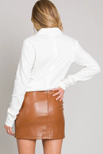 Load image into Gallery viewer, Clover Faux Leather Skirt
