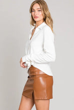 Load image into Gallery viewer, Clover Faux Leather Skirt
