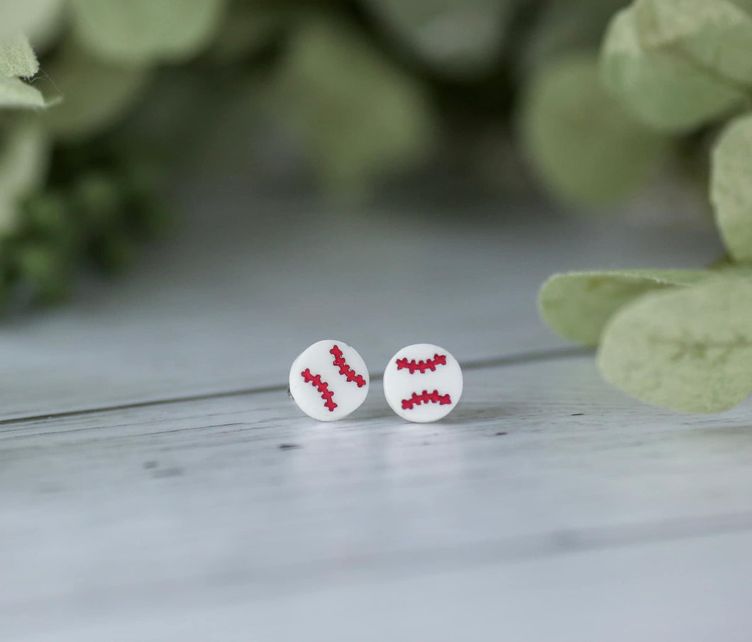 Baseball Earring Stud